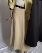 Easy-Waist Flared A-line Jersey Midi 超百搭彈性棉裙