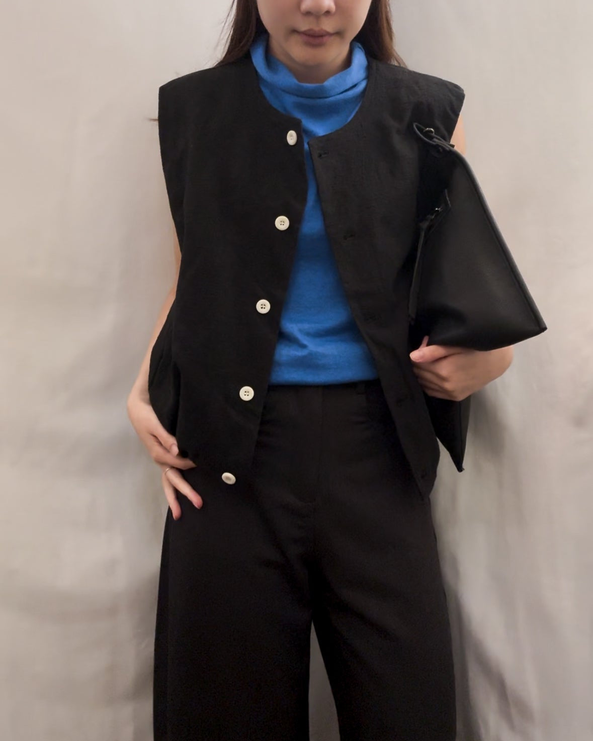 Textured Jacquard Vest 暗紋立體雲朵剪裁西裝馬甲