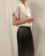 V-Neck Front-Tie Blouse V領棉質恤衫
