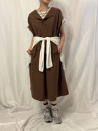 Petit Motif Striped Cotton Tee 棉麻間條狗狗tee