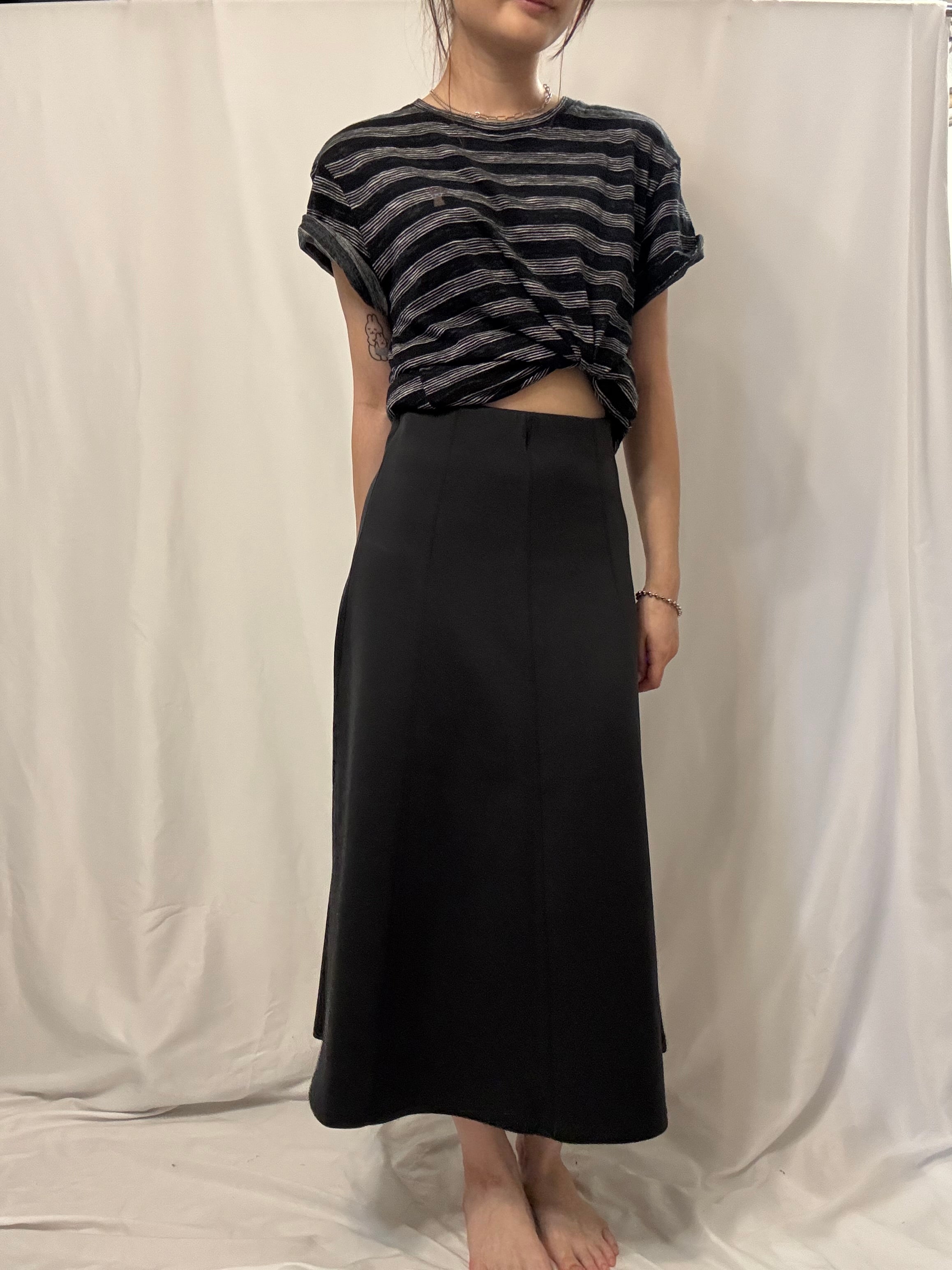 Petit Motif Striped Cotton Tee 棉麻間條狗狗tee